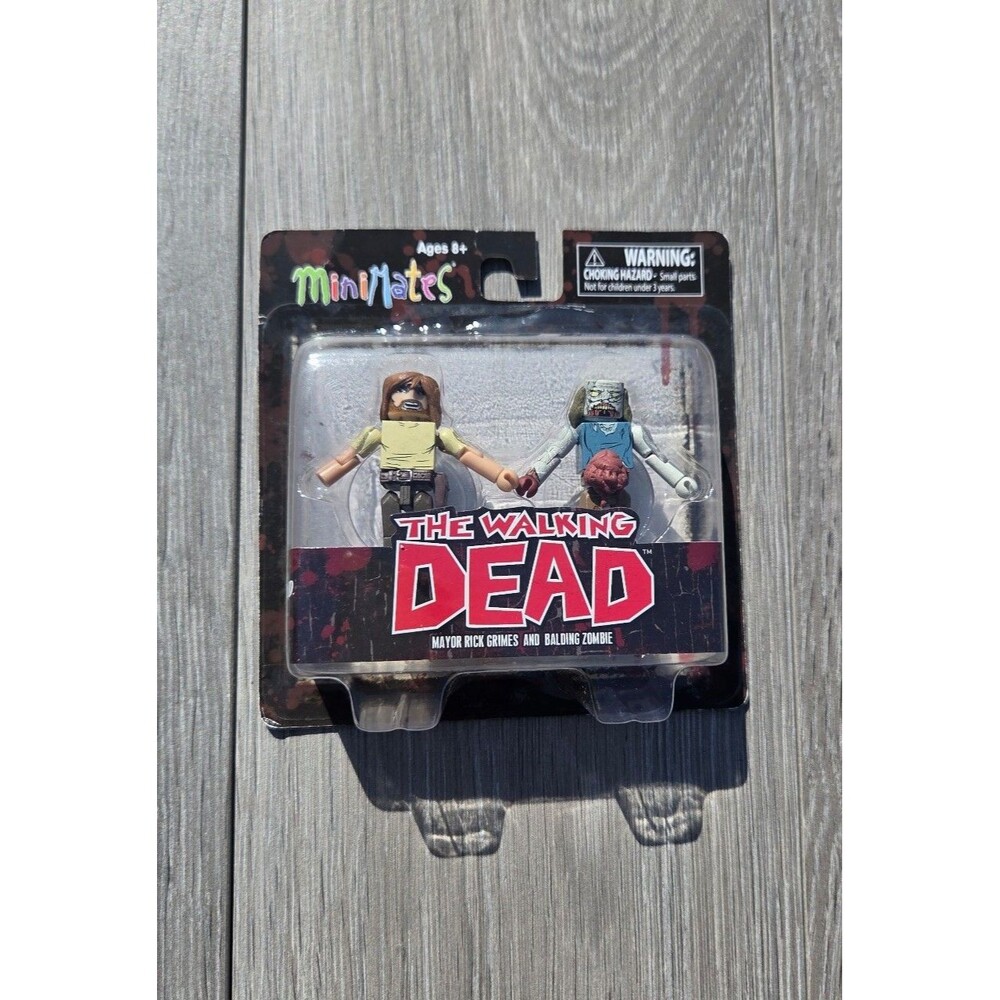 The Walking Dead MiniMates Mayor Rick Grimes And Balding Zombie